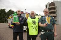 Alton Lions promoting Message in a Bottle with Hampshire Fire Service